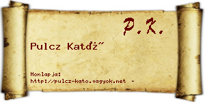 Pulcz Kató névjegykártya
